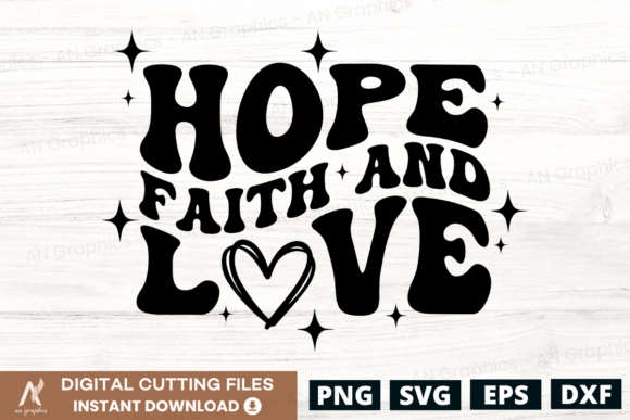Hope Faith and Love Wavy SVG Review: A Retro Embroidery Design for Real Projects