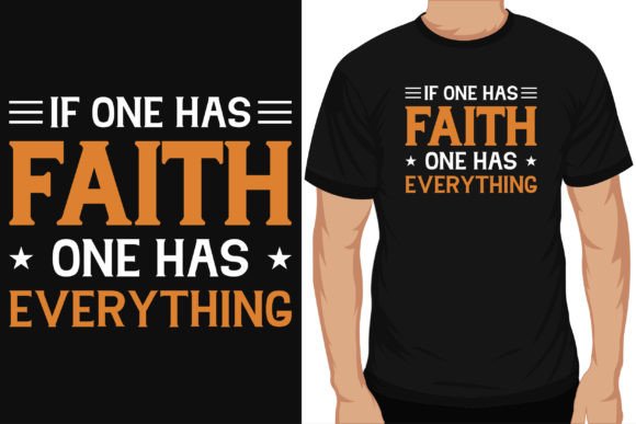 If One Faith God Typographic T-shirt Design Review