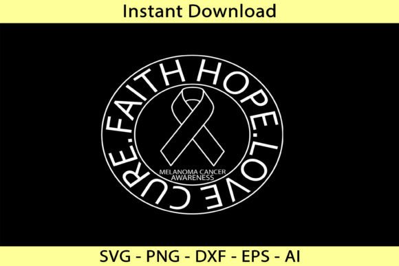 Review of Faith Hope Love Cure Melanoma Cancer Embroidery Design