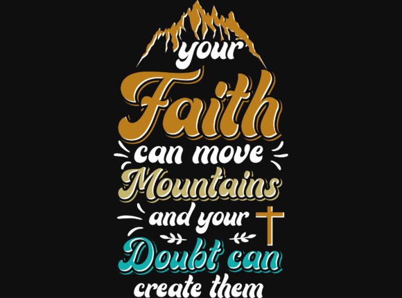 Typographic Embroidery Design for Faith or God: A Designer's Perspective